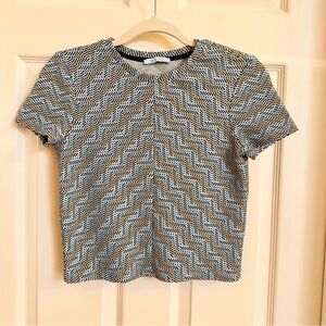Blue patterned Zara top